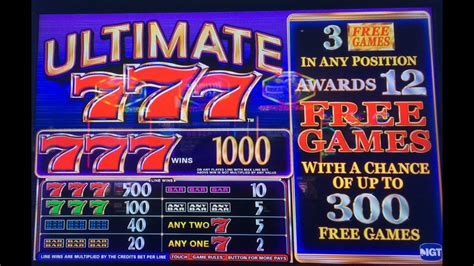 Ultimate 777 Slot Machine Free Spin Bonus Youtube