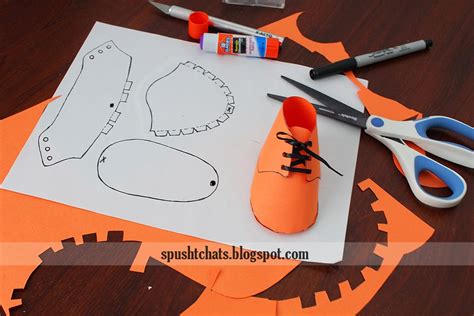 For the template, supplies used and more pictures, please visit our blog. Spusht Chats: Baby Shoes Paper Craft | Baby Shower Idea ...