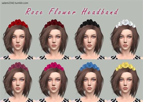 Sims 4 Cc Rose Flower Headband Ts4 At Salem2342 Image 2681 Sims 4