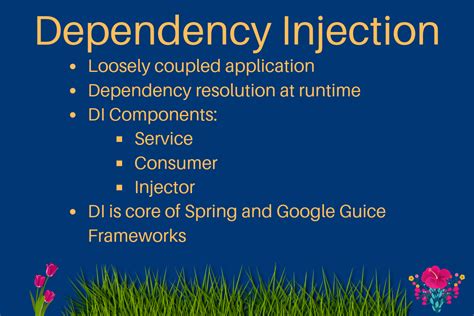 It allows the creation of dependent objects outside of a class and provides those objects to a class through different ways. Java Dependency Injection - DI Design Pattern Example ...