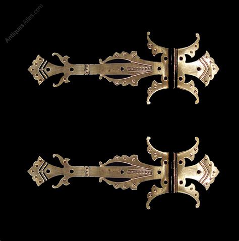 Antiques Atlas A Pair Of Gothic Revival Brass Door Hinges