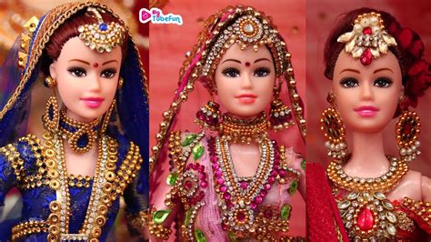 Doll Decoration As Indian Brides With A Set Up For Indian Wedding Doll Lehenga Making Youtube