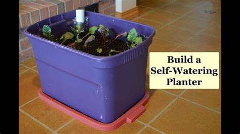 How To Make A Self Watering Planter Youtube