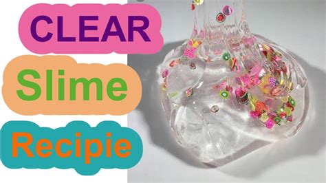 How To Make Clear Slime Diy Super Clear Slime Clear Slime With Only