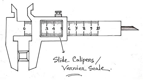 How To Draw Slide Calipershow To Draw Vernier Scaleslide Calipers