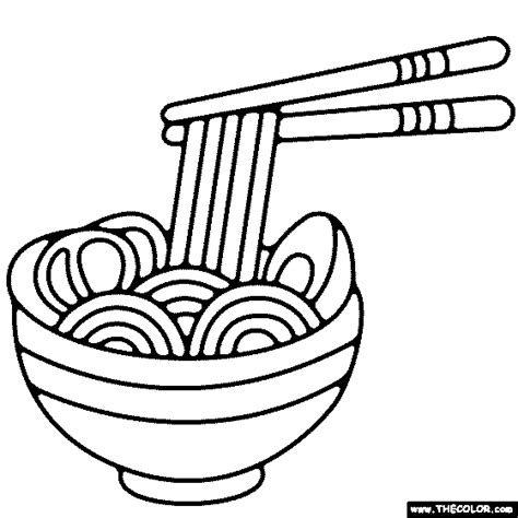 Ramen Bowl Coloring Page Coloring Home