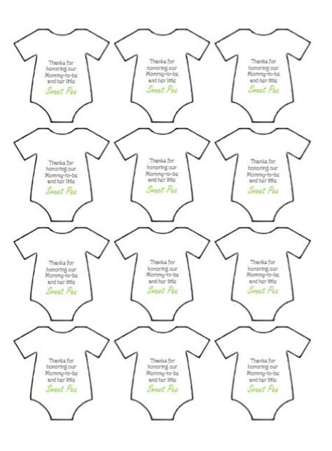 Free Printable Baby Shower Patterns Onesie Template Artofit