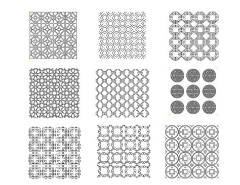 Interior Tiles Cad Block Chinese Pattern Cad Drawing Details Dwg File