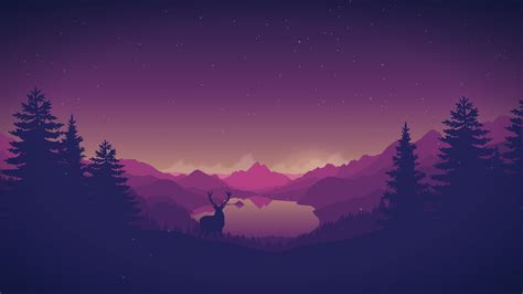 🔥 Download Silhouette Deer Surrounded By Trees Wallpaper Artwork By