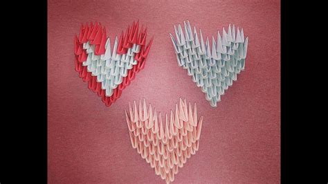 How To Make A 3d Origami Heart Tutorial Youtube