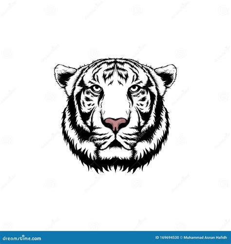 White Tiger Tattoo Design Illustration Stock Vector Illustration Of
