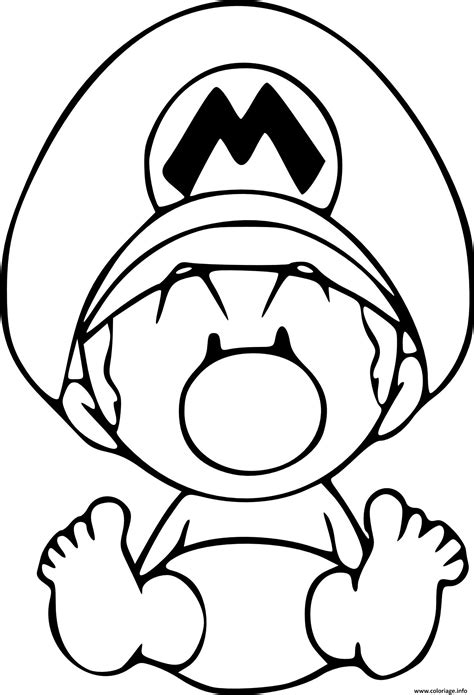 Coloriage Bebe Mario