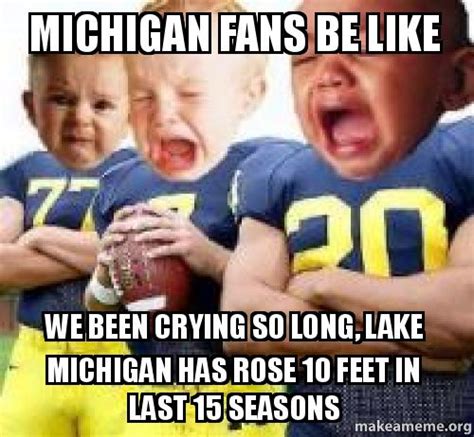 Michigan Fans Be Like We Been Crying So Long Lake