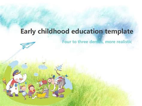 Early Childhood Education Powerpoint Template Childhood Education