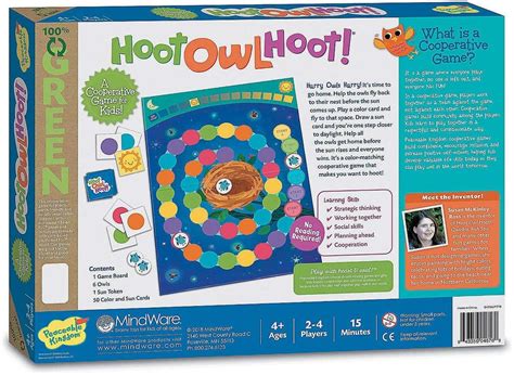 Hoot Owl Hoot Board Game Blue Turtle Toys