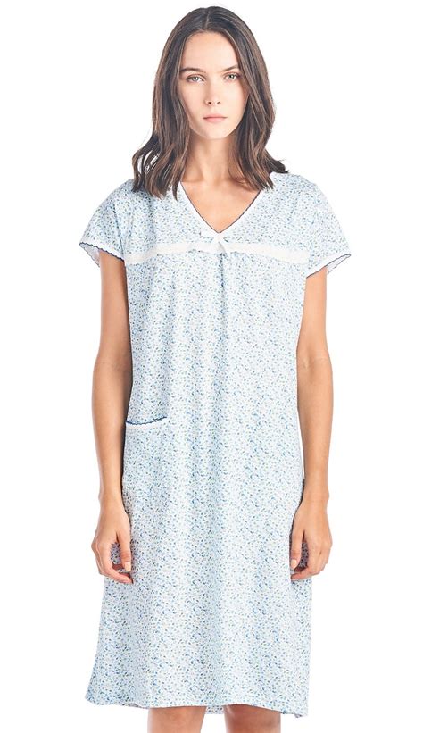 Women S Cotton Floral Short Sleeve Nightgown