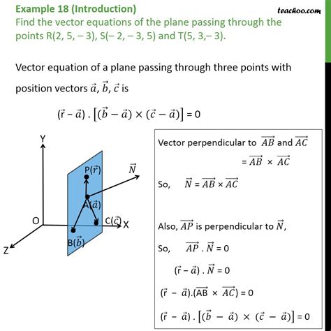 Question 8 Find Vector Equations Of Plane Passing Through