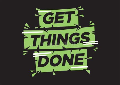 Vector Isolated Illustration Of A Typography Phase Get Things Done