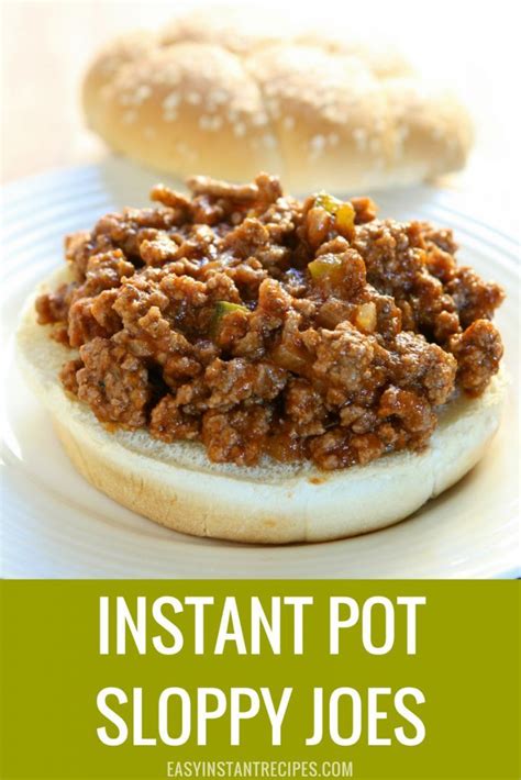 Instant Pot Sloppy Joes Quick Cooking Recipes Pot Recipes Easy