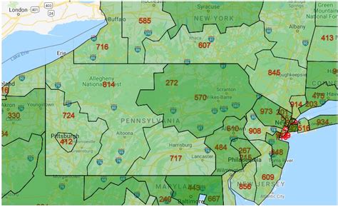 Pennsylvania Area Codes All City Codes