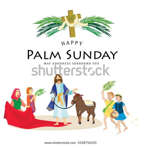 Religion Holiday Palm Sunday Before Easter Stock Vector Royalty Free