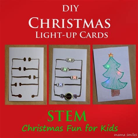 Light Up Christmas Card STEM activity for kids  Christmas stem, Led