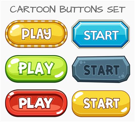 Game Start Button Vector Art Icons And Graphics For Free Download