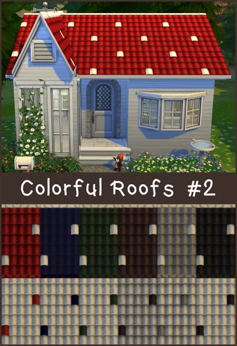 Sims 4 Ccs The Best Colorful Roof Recolors By Nanakusasims