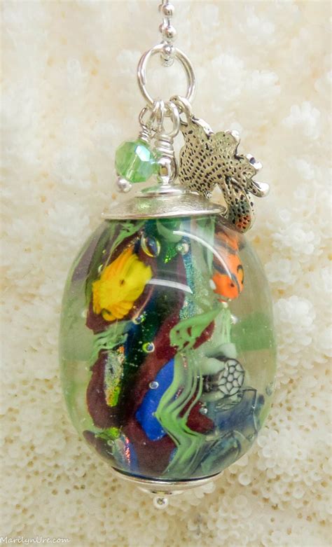 Mermaid Jewelry Underwater Aquarium Bead Full Of Nemo Butterfly Fish