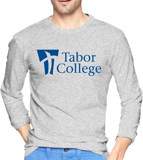 Tabor A College Logo Mens Long Sleeve Tee T Shirt Clothing