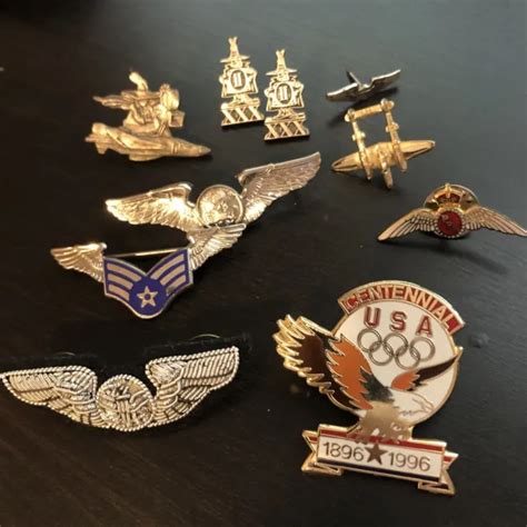 Vintage Usaf Air Force Pilot Flight Wings Phantom Pin Insignia Lot 14