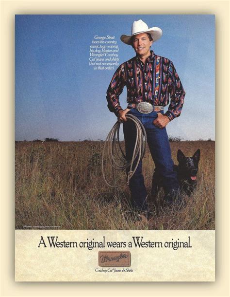 George Strait Wrangler Jeans Vintage Magazine Ad Ephemera Etsy