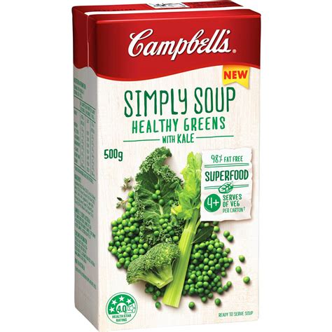 Campbell's Simply Soup Healthy Greens With Kale 500g | Woolworths