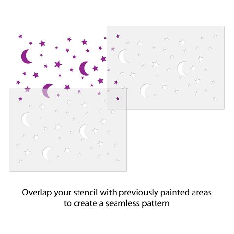 Moon And Stars Pattern Stencil Moon And Stars Template Craftstar