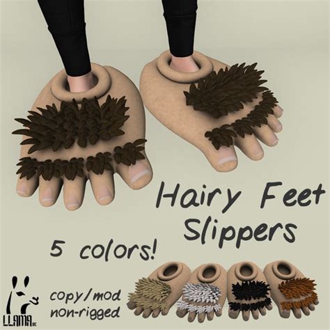 Second Life Marketplace Llama Inc Hairy Feet Slippers