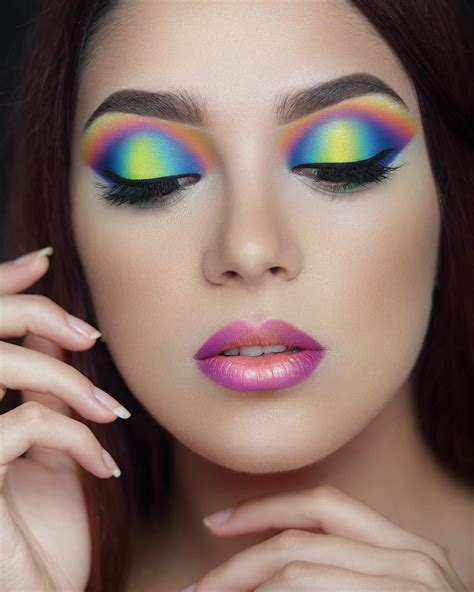 Neon Multicolor Makeup Makeup In 2019 Crazy Eye Makeup Makeup
