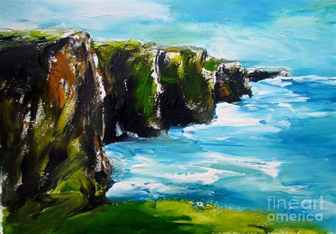 Painting Of Cliffs Of Moher Ireland Painting By Mary Cahalan Lee Aka