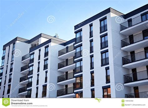 Facade Of A Modern Apartment Building Stock Photo Image
