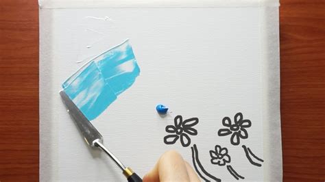 Easy Wildflowers Acrylic Painting For Beginners Step By Step Using