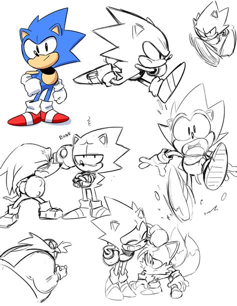 Tysonhesse Some Sonic Practice Sketches Sonic The Hedgehog Hedgehog
