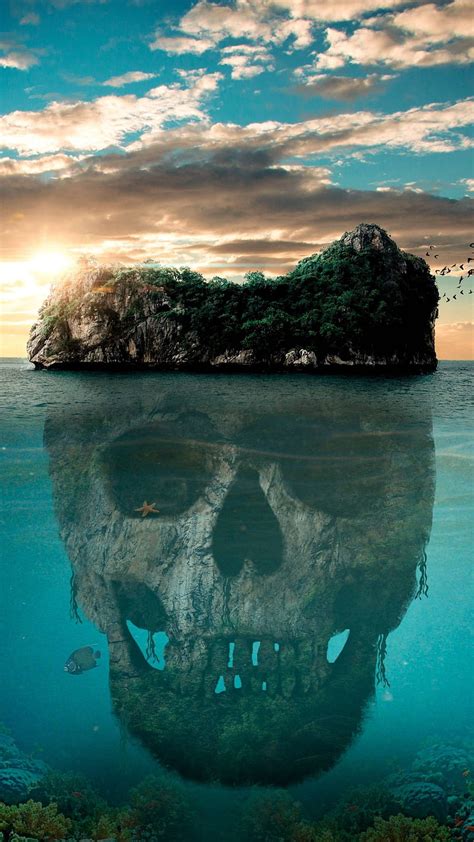 Skull Island Ocean Water Pirate Hd Phone Wallpaper Peakpx