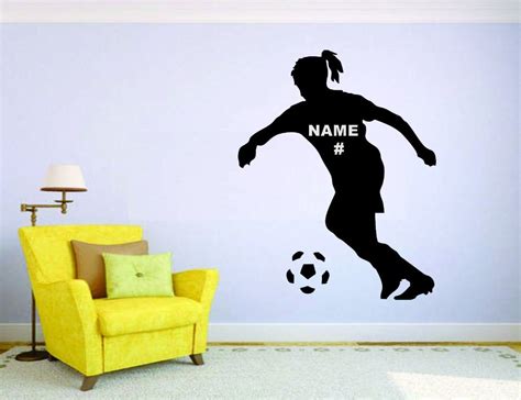 Soccer Wall Mural Vinyl Decal Sticker Decor Girl Sport Football