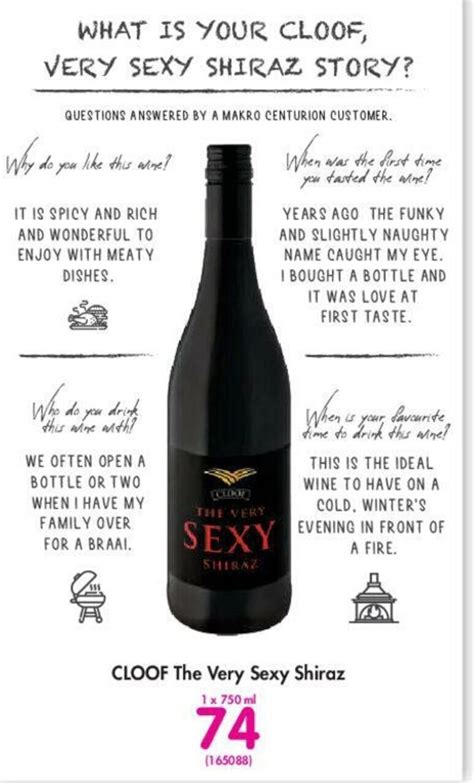 Cloof The Very Sexy Shiraz 1x750ml Offer At Makro