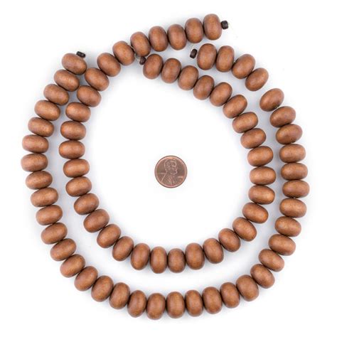 Light Brown Abacus Natural Wood Beads 10x15mm The Bead Chest