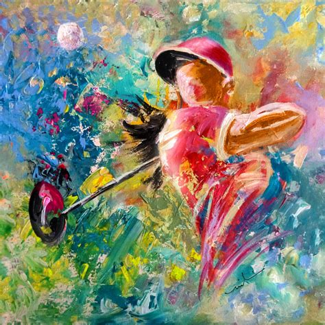 Golf Fascination Painting By Miki De Goodaboom Artmajeur
