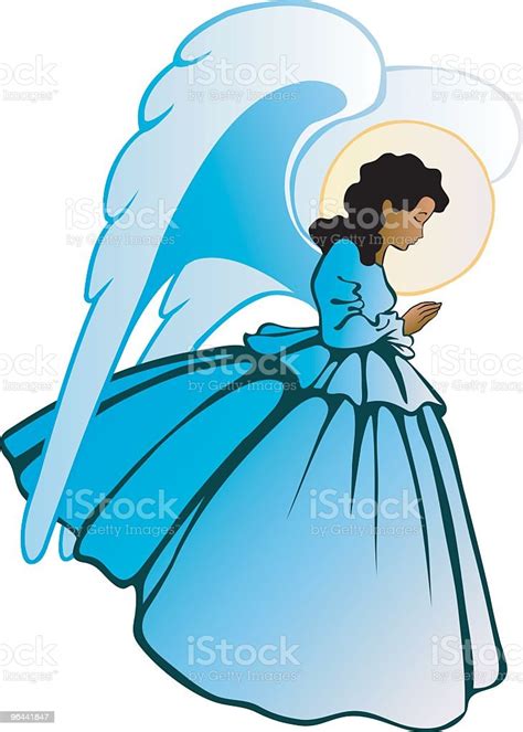 African American Angel Praying Stock Illustration Download Image Now