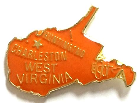 West Virginia Map Lapel Pin West Virginia
