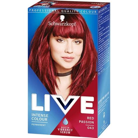 3 X Schwarzkopf Live Intense Hair Color Red Passion 43