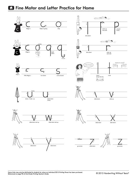 Handwriting Without Tears Lowercase Printables