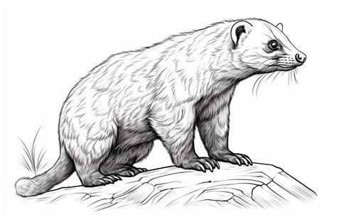 How To Draw A Honey Badger Yonderoo